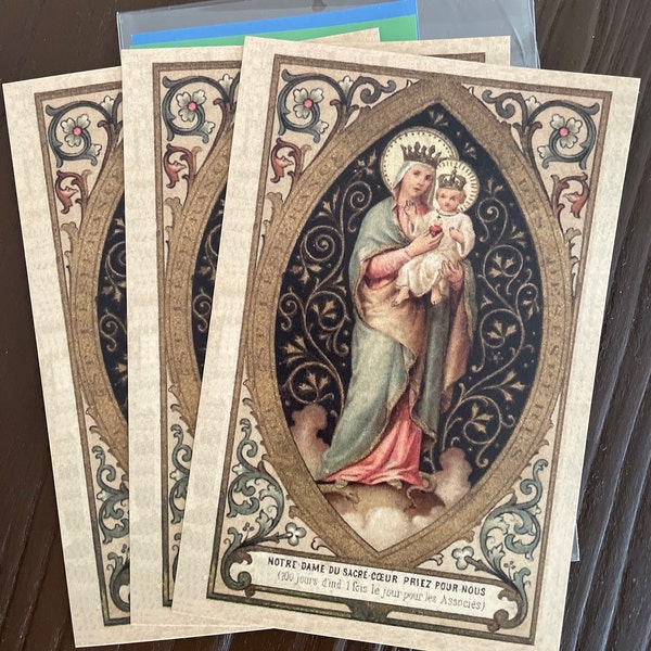 Our Lady of the Sacred Heart Postcard – 3 / 10 / 100 – Based on a ...