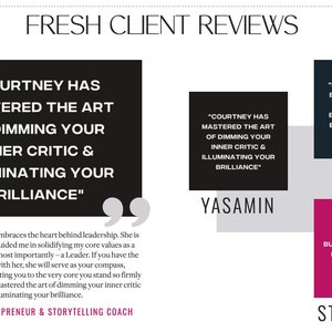Testimonial Columns Feature Showit Template Showit Add On Etsy