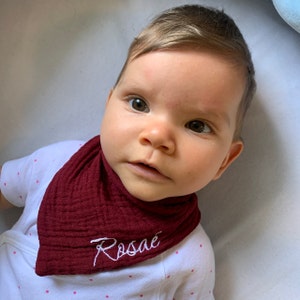 Double Cotton Gauze Bandana Bib With Inks Light Bandana Bib Etsy