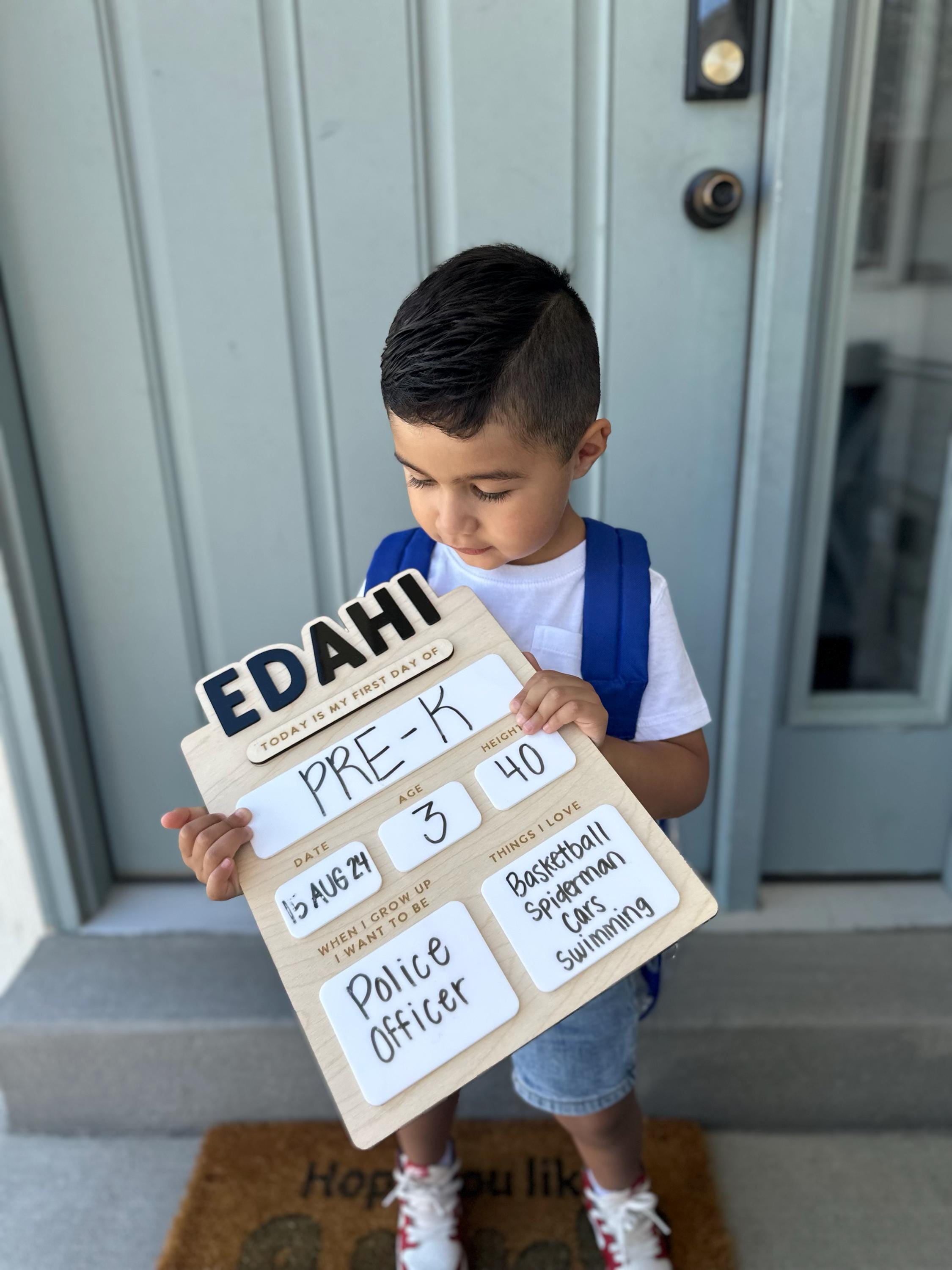 First Day of School Sign x Back to School x Custom First Last Day of School Sign x Reusable Dry Erase Board x Back to School Photo Prop