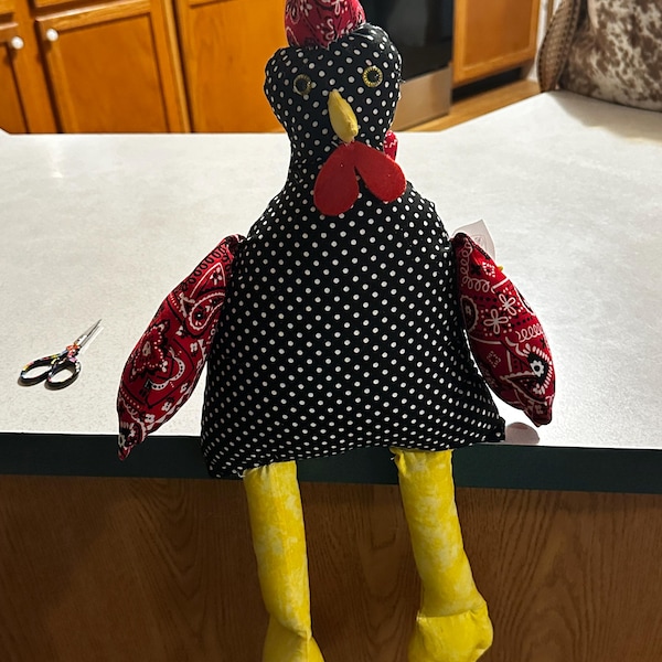 Stuffed Rooster Plush Sewing Pattern PDF – DIY Farm Animal Soft Toy ...