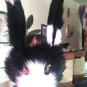 Black Rabbit Mask, Handmade - Etsy