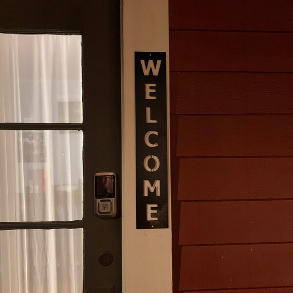 Vertical Welcome Sign | Metal Welcome Sign - Etsy
