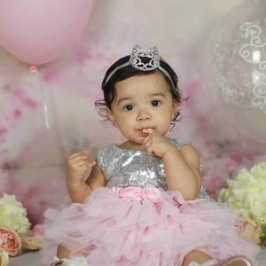 Baby girl birthday princess outfits silver sparkles any character ages 1,2,3,4 