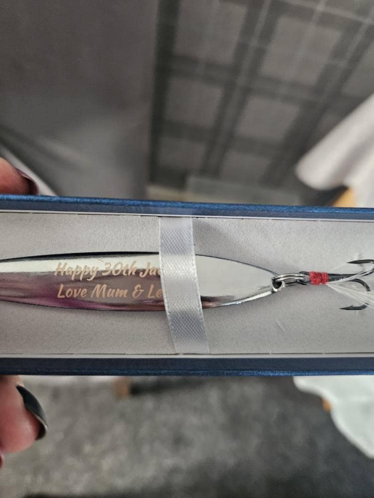 Personalized Fishing Custom Engraved Lure - Favorite catch - Hooked on you - Any text Gift Present - Best Catch of My Life - oFishially