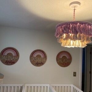 Boho light. Fringes Chandelier, Three Layers Tassel Chandel, Colourful Chandelier, Bohemian Lamp Shade, Bohemian Decor, Tassel Chandelier