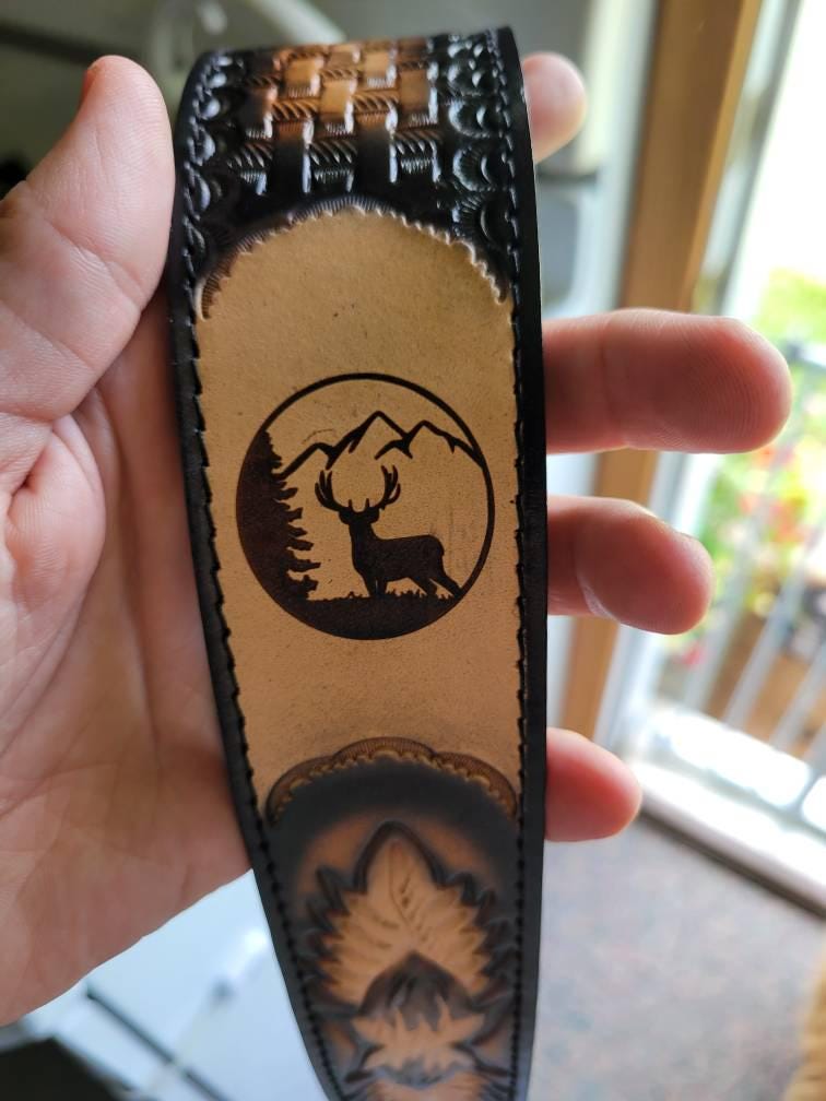 Leather Sling / Strap  - Hand Tooled - Personalized - Handmade-Personalized Leather Strap - Personalized Fathers Day Gift - Groomsman Gift