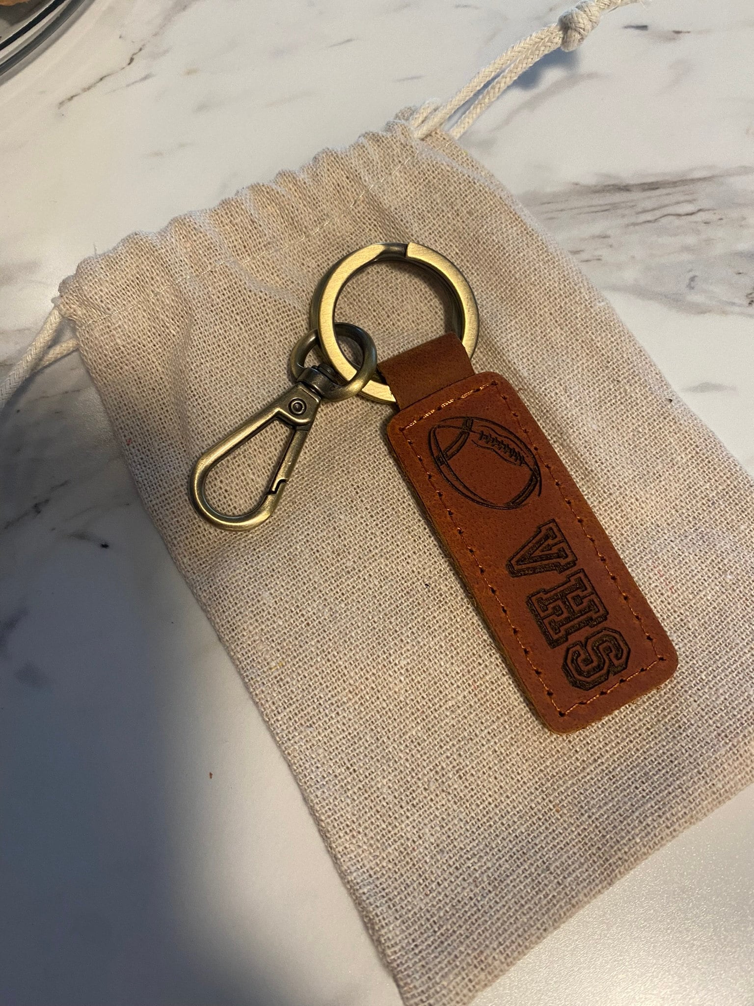 FOOTBALL KEYCHAIN, CHRISTMAS Gift