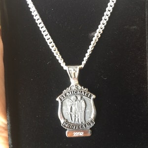 St. Michael Medal Sterling Silver Patron Saint of Police Peace - Etsy