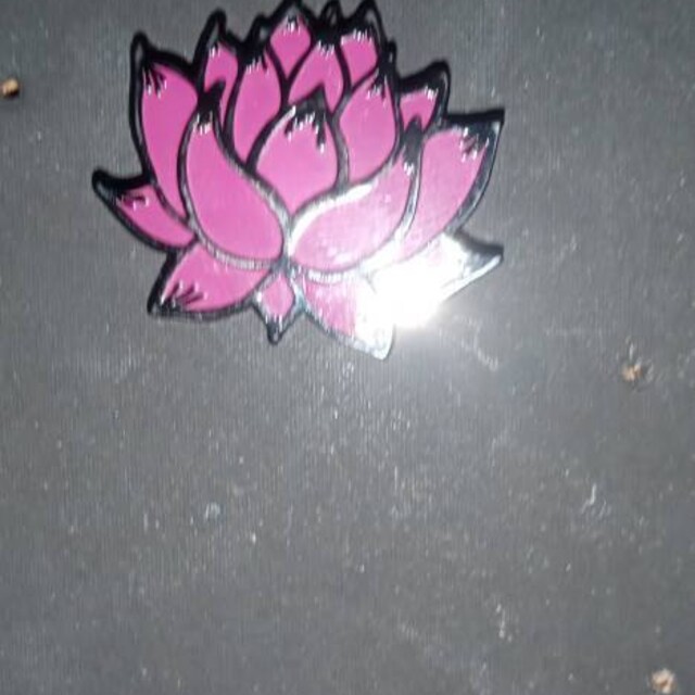 Lotus Flower Hard Enamel Lapel Pin - 1 1/4 Inch, Corrosion Resistant Steel, Rubber Clutch Back