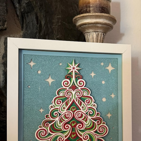 Christmas Tree Multilayer SVG | 3D Layered X-mas Mandala Laser Cut ...