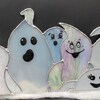 Ghosts Stained Glass Pattern, Halloween Suncatcher Pattern, Stain Glass ...
