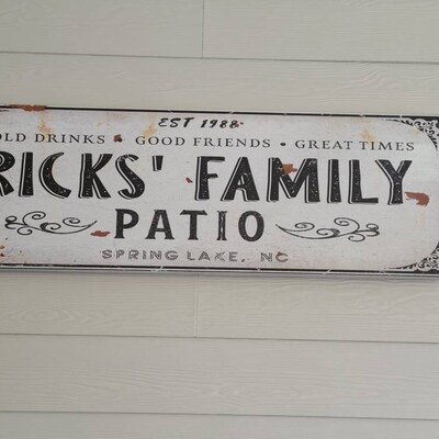 Family Patio Sign