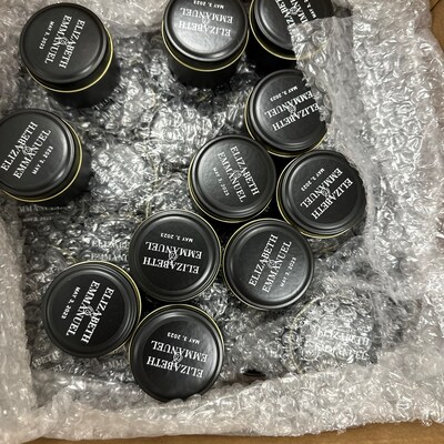 Bulk Wedding Candle Favors Candle Wedding Favors Black Tin Candles ...