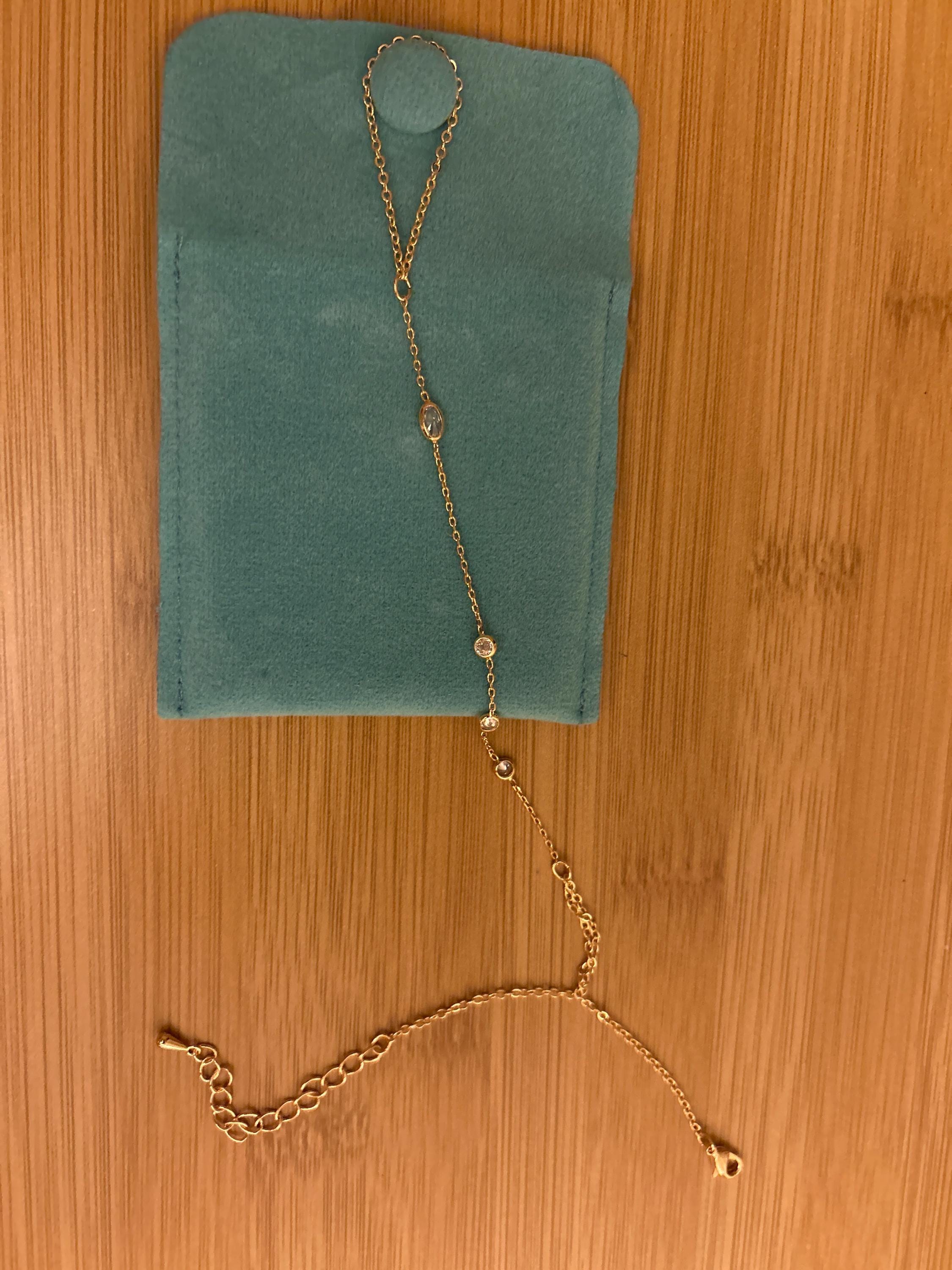 Hand chain 16K Gold Bracelet Dainty plated Hand Chains Bracelets for Her Link Ring Bracelet