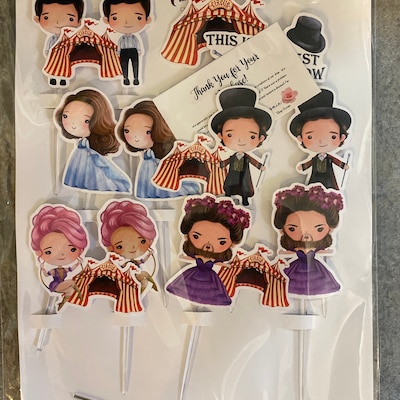 The Greatest Showman Circus Cupcake Toppers - Etsy