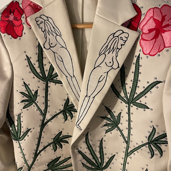 Cotton Blend Embroidered Suit Set main image 1