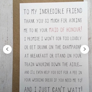 Thank you for choosing me to be your maid of honor cheap