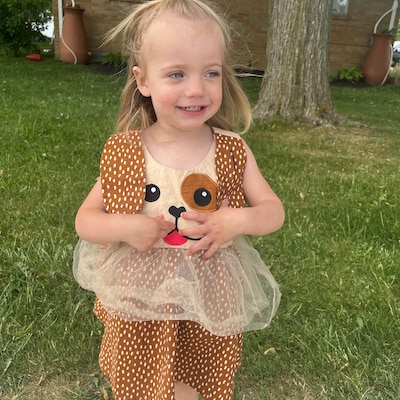 2 Piece Girls Puppy/Ball Dress w/Diaper Cover main image 0