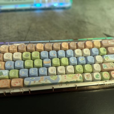 Kawaii Gaming NINEGO Inspired Comic Keycaps PBT 135 Set MDA Profile for ...