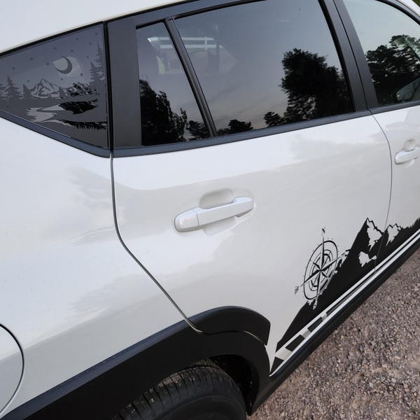 Mountain Trees, Side Body, Side Graphics, Car Side Graphics, Full Side ...
