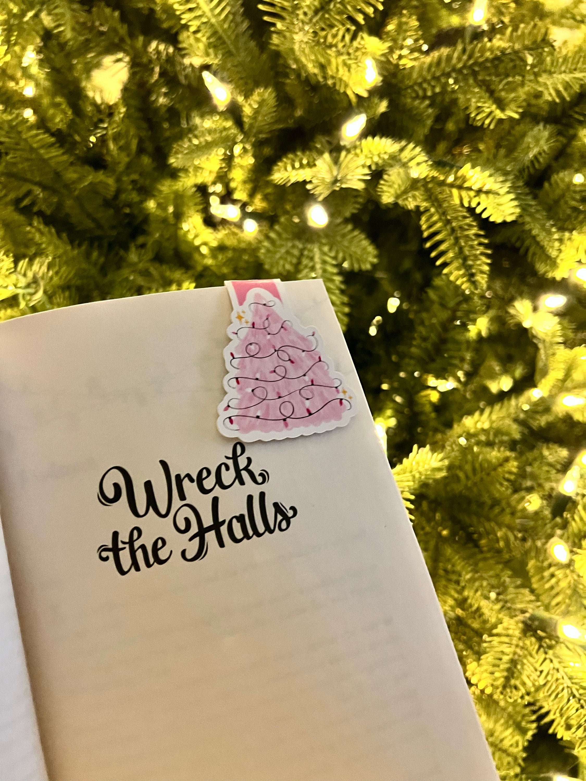 Pink Christmas Magnetic Bookmark Set - Christmas, Winter, Santa, Gnome, Candy, North Pole, Set or Individual, Bookish Gift, Xmas, Cute