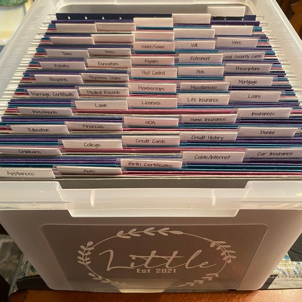Important Document Organizer , Home Documents File Box , Household ...