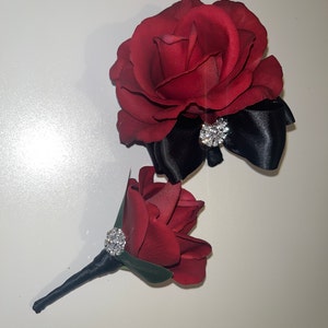 Floral Corsage / Boutonniere Diamante Pins 2 Red Crystal pk/100 for sale  online
