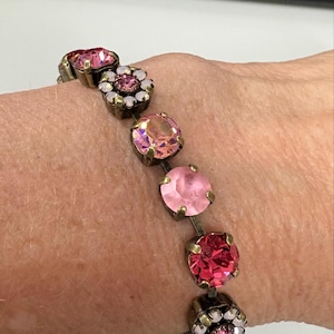 【美品】SWAROVSKI Rosette pink Braceletクリスタル Idyllia bracelet, Mixed cuts, Sun, Pink, Rhodium plated