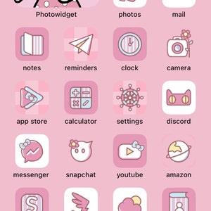 90 Pink Kitty Ios Icons Pack iPhone Theme App Cover -  Finland