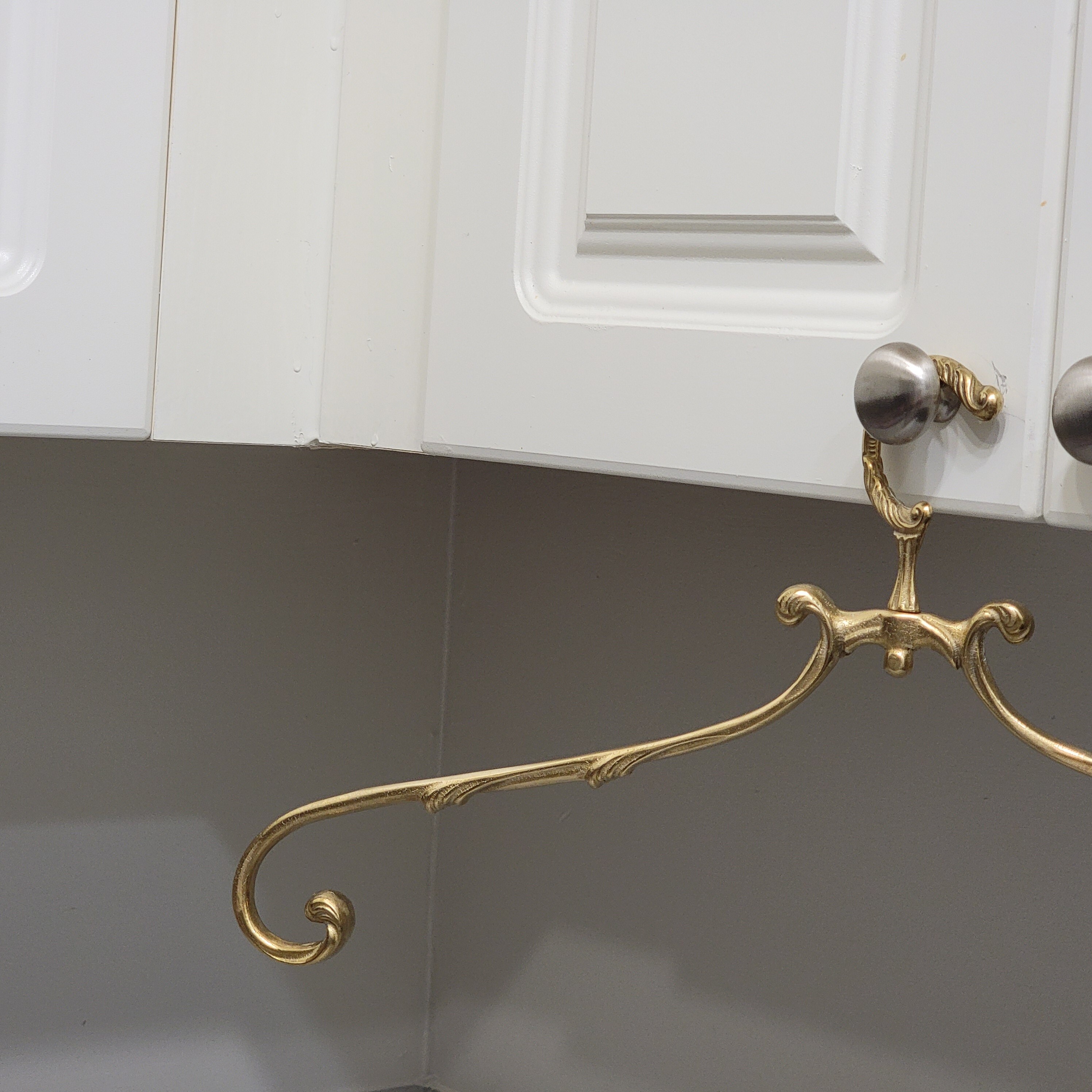 vintage brass wedding dress hanger-antique bridal hangers-old brass hangers-vintage brass coat hanger-brass clothes hangers-wardrobe