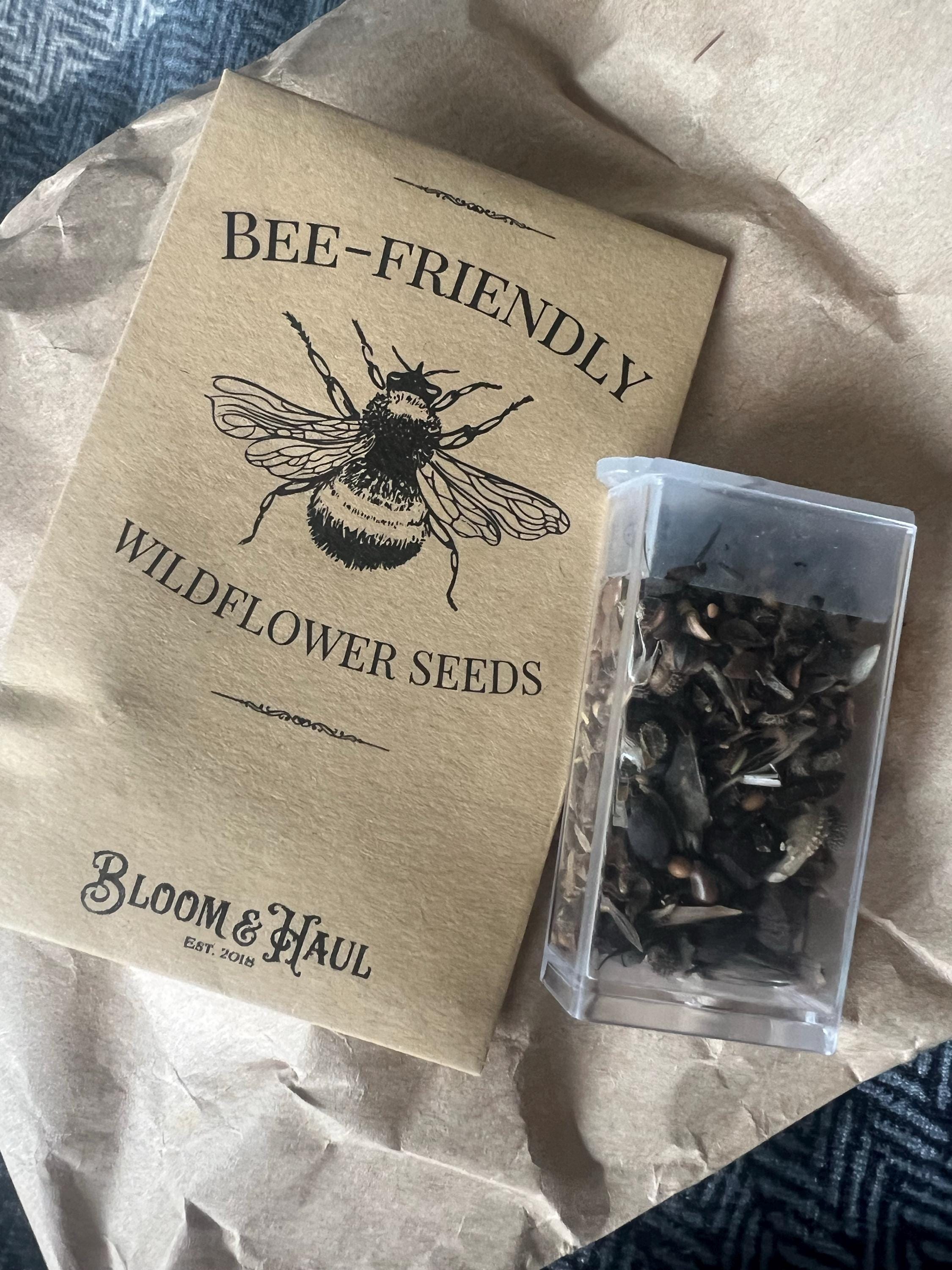 Bee-Friendly Bee Seeds  ( Set of 10)  Seeds for Pollinators - Mother's Day, Wedding Favor, Eco-Friendly Gift, Wildflower Seed Favors