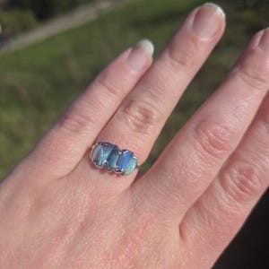 Customer photo from mzierden26, 5 Stone Raw Opal Ring in Yellow Gold