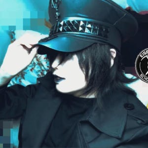 3 pcs Teal/Black Medusa design brocade Waistcoat With self  tie cravat & tiepin