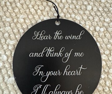 Custom Memorial Wind Chime, In Memory Sympathy Gift, Personalized Loss Tribute Keepsake for Loved Ones, Thoughtful Bereavement Present