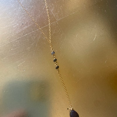 Ombre Sapphire Y Necklace, Sapphire Y Necklace, September Birthstone