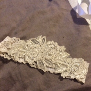 Ivory Beaded Lace Lanisha
