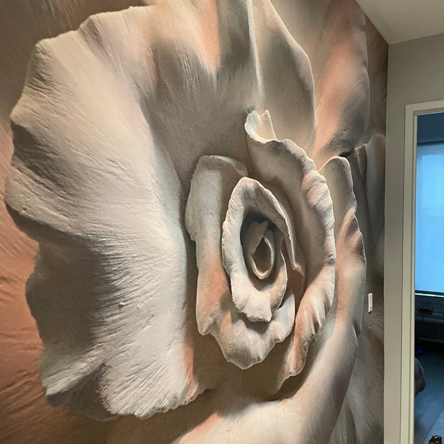 PLEETS Papier Peint Intissé Arbre à fleurs peint Effet 3D Tapisserie Murales Papier Peint 400 x 280 cm Muraux Photo Décoration Murale Salon Chambre