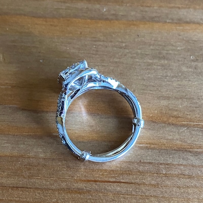 White Gold Filled Womens Ring Guard Adjuster Creates A Custom Fit - Etsy