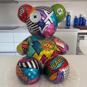 Patryk Konrad - Holographic Pop Art Bear Sculpture - Limited