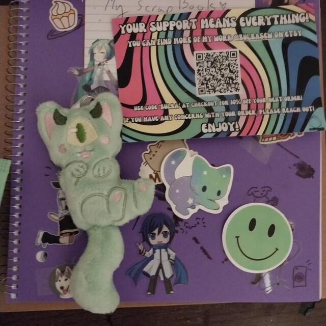 アイドル VERDY x Loco Scraps Plush Keyring Alien Kitty Plush Keychain Cyclops Kawaii Weirdcore
