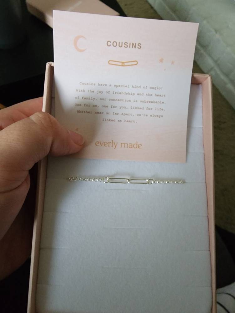 Cousins bracelets, cousins jewelry, cousins gift, matching bracelets, matching jewelry, friendship bracelets, LINKED