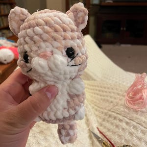 縫わずに編める猫の編み図セット、子猫のあみぐるみパターン：黒、白