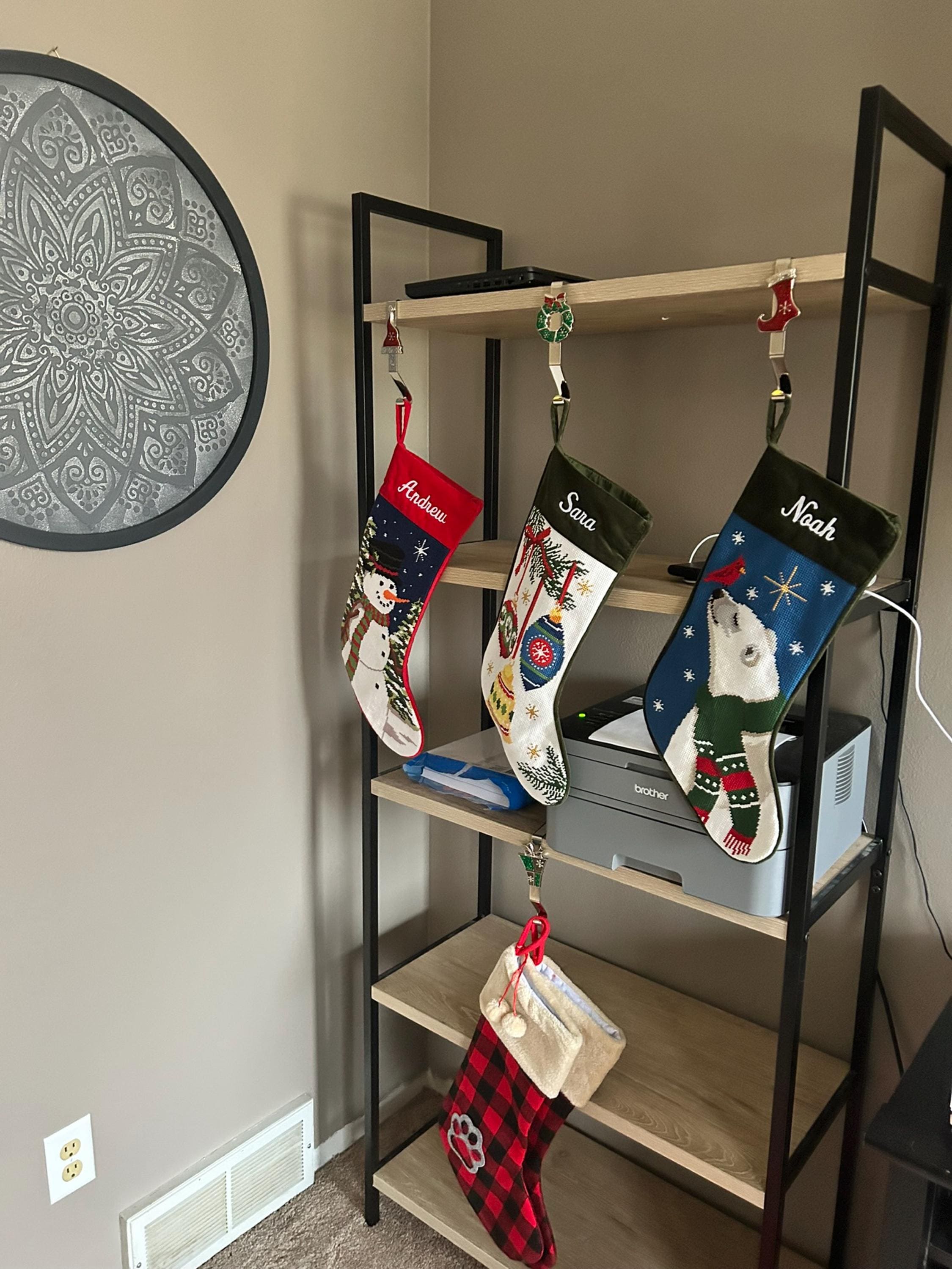 Personalized Needlepoint Stocking - Family Stockings - Old-Fashioned Christmas Décor - Embroidered Name - 12 Designs Available