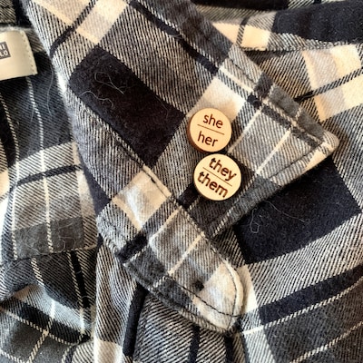 Mini Pronoun Pins Handmade They/them , Ze/zir , She/her , She/they , He ...
