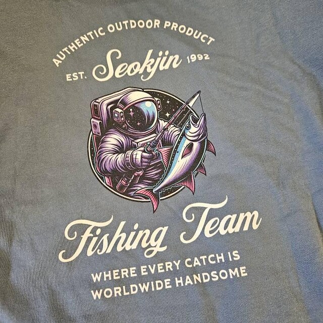 BTS Jin Seokjin Super Tuna Fishing Team T-shirt - Etsy