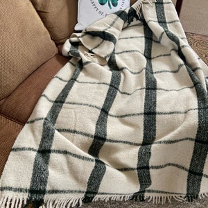 Blue Plaid Tartan Print Blanket