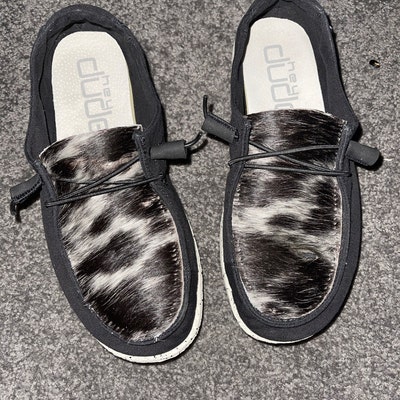 Custom Cowhide Hey Dudes Shoes - Etsy