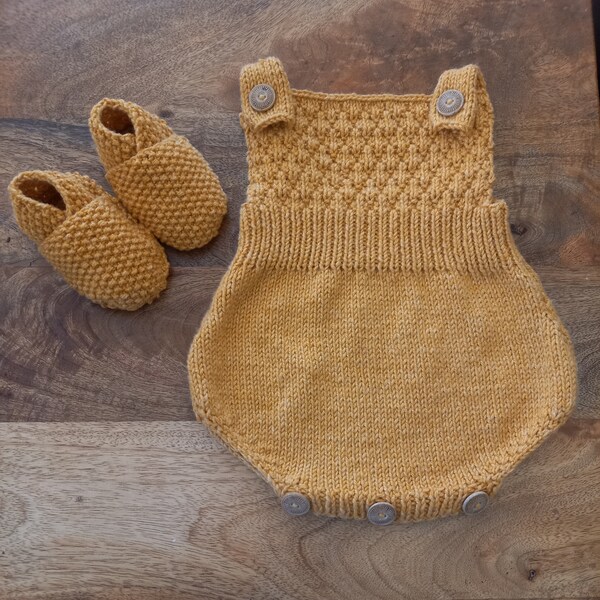 Pineapple Romper Knitting Pattern | Baby Romper PDF Knitting Pattern ...