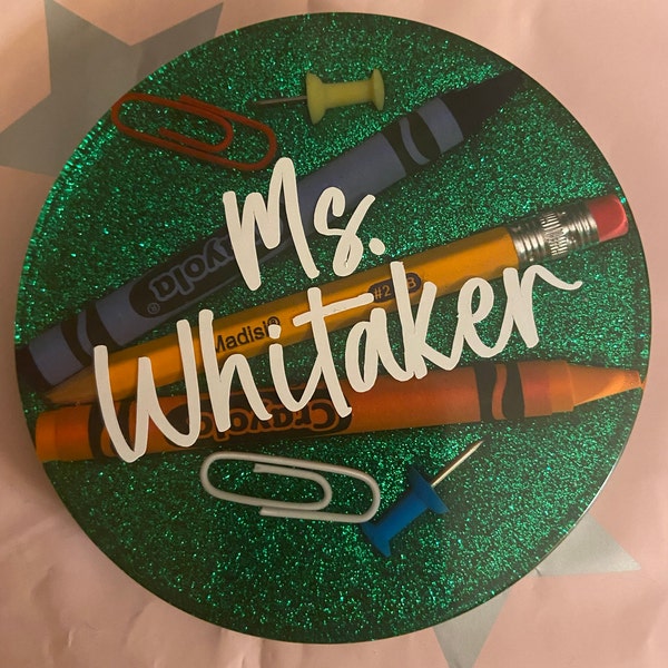 Personalized Teacher Appreciation Resin Coaster Custom Teachers Gift ...